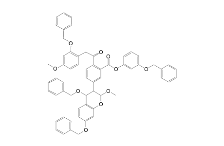 Benzoic acid, 5-[3,4-dihydro-7-(phenylmethoxy)-2H-1-benzopyran-3-yl]-2-methoxy-4-(phenylmethoxy)-, 2-[[4-methoxy-2-(phenylmethoxy)phenyl]acetyl]-5-(phenylmethoxy)phenyl ester, (S)-