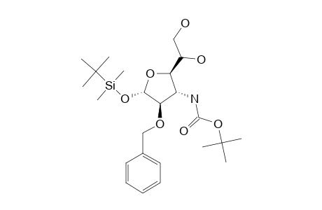 (+)-(TERT.-BUTYL)-DIMETHYLSILYL-2-O-BENZYL-3-[(TERT.-BUTOXY)-CARBONYLAMINO]-3-DEOXY-ALPHA-D-ALTROFURANOSIDE