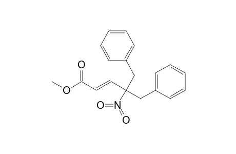 2-Pentenoic acid, 4-nitro-5-phenyl-4-(phenylmethyl)-, methyl ester, (E)-