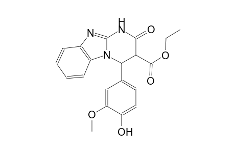 pyrimido[1,2-a]benzimidazole-3-carboxylic acid, 1,2,3,4-tetrahydro-4-(4-hydroxy-3-methoxyphenyl)-2-oxo-, ethyl ester