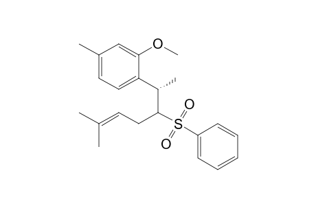 2-Methoxy-4-methyl-1-((2S)-6-methyl-3-(phenylsulfonyl)hept-5-en-2-yl)benzene Disomer