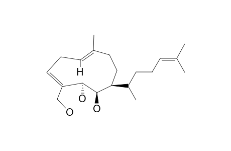 (1R,2S,3Z,6E,10S)-10-(1,5-dimethylhex-4-enyl)-7-methyl-3-methylol-cyclodeca-3,6-diene-1,2-diol