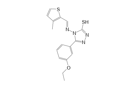 5-(3-ethoxyphenyl)-4-{[(E)-(3-methyl-2-thienyl)methylidene]amino}-4H-1,2,4-triazol-3-yl hydrosulfide