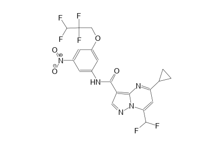 5-cyclopropyl-7-(difluoromethyl)-N-[3-nitro-5-(2,2,3,3-tetrafluoropropoxy)phenyl]pyrazolo[1,5-a]pyrimidine-3-carboxamide