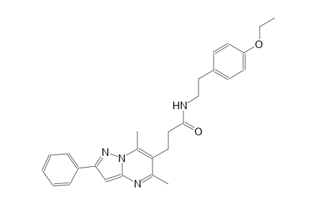 pyrazolo[1,5-a]pyrimidine-6-propanamide, N-[2-(4-ethoxyphenyl)ethyl]-5,7-dimethyl-2-phenyl-