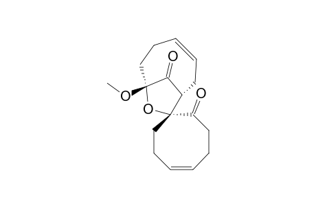 Spiro[1-oxocyclooct-4-ene-8-2'-5'-methoxy-3',5'-(2-penteno)tetrahydrofuran-3'-one]