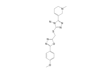 5-(5''-(4-METHOXYPHENYL)-[1'',3'',4'']-OXADIAZOL-2''-YLMETHYLSULFANYL)-3-(1'-METHYL-1',2',5',6'-TETRAHYDROPYRIDIN-3'-YL)-[1,2,4]-TRIAZOL-4-YL-AMINE