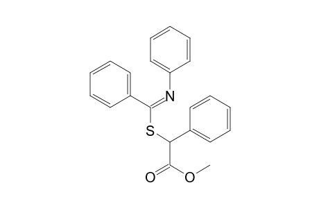 Benzeneacetic acid, .alpha.-[[phenyl(phenylimino)methyl]thio]-, methyl ester