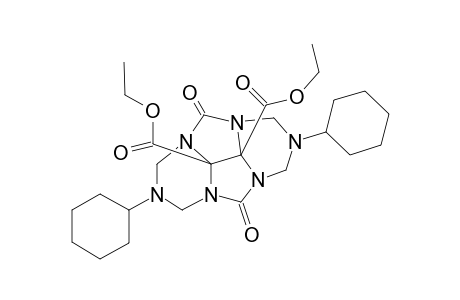 Diethyl 2,6-Dicyclohexyl-4,8-dioxotetrahydro-1H,5H-2,3a,4a,6,7a,8a-hexaazacyclopenta[def]fluorene-8b,8c-dicarboxylate