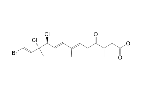 ACID-A;(6E,8E,12E)-3-METHYLENE-4-OXO-7,11-DIMETHYL-(10S*,11R*)-DICHLORO-13-BROMO-TRIDECA-6,8,12-TRIENOIC-ACID