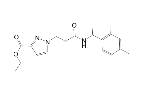 1H-pyrazole-3-carboxylic acid, 1-[3-[[1-(2,4-dimethylphenyl)ethyl]amino]-3-oxopropyl]-, ethyl ester