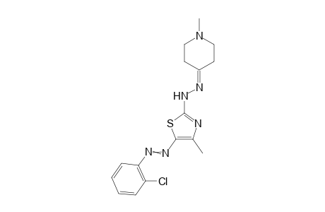 5-((2-Chlorophenyl)diazenyl)-4-methyl-2-(2-(1-methylpiperidin-4-ylidene)hydrazinyl)thiazole