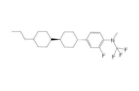 1-[3-Fluoro-4-{methyl(trifluoromethyl)amino}phenyl]-trans-4-(trans-4-propylcyclohexyl)cyclohexane
