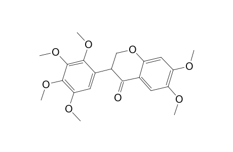 4H-1-Benzopyran-4-one, 2,3-dihydro-6,7-dimethoxy-3-(2,3,4,5-tetramethoxyphenyl)-, (S)-