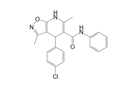 4-(4-Chlorophenyl)-3,6-dimethyl-N-phenyl-4,7-dihydroisoxazolo[5,4-b]pyridine-5-carboxamide