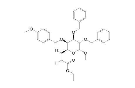 ETHYL-[METHYL-(Z)-2,3-DI-O-BENZYL-6,7-DIDEOXY-4-O-(4-METHOXYBENZYL)-ALPHA-D-GALACTO-OCT-6-ENOSID]-URONATE