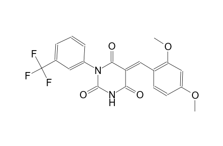 (5E)-5-(2,4-dimethoxybenzylidene)-1-[3-(trifluoromethyl)phenyl]-2,4,6(1H,3H,5H)-pyrimidinetrione