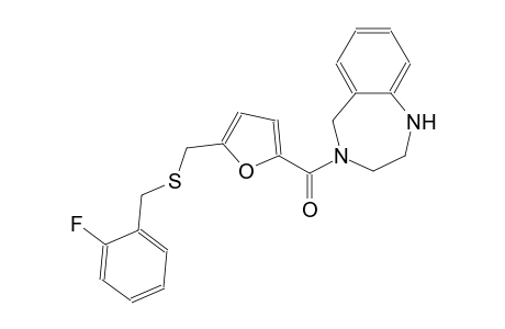 1H-1,4-benzodiazepine, 4-[[5-[[[(2-fluorophenyl)methyl]thio]methyl]-2-furanyl]carbonyl]-2,3,4,5-tetrahydro-