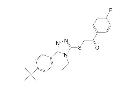 2-{[5-(4-tert-butylphenyl)-4-ethyl-4H-1,2,4-triazol-3-yl]sulfanyl}-1-(4-fluorophenyl)ethanone