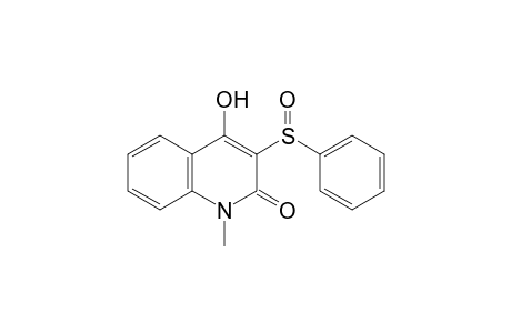 4-hydroxy-1-methyl-3-(phenylsulfinyl)carbostyril