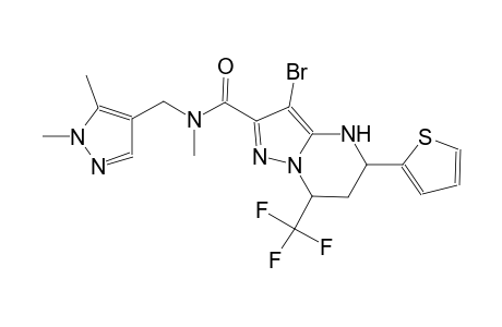 3-bromo-N-[(1,5-dimethyl-1H-pyrazol-4-yl)methyl]-N-methyl-5-(2-thienyl)-7-(trifluoromethyl)-4,5,6,7-tetrahydropyrazolo[1,5-a]pyrimidine-2-carboxamide