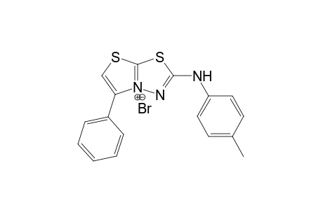 2-(4-Methylphenyl)amino-5-phenylthiazolo[2,3-b]-1,3,4-thiadiazolium bromide