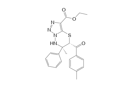 (5S*,6R*)-5-(4-Methylbenzoyl)-6-methyl-6-phenyl-6,7-dihydro-5H-[1,2,3]triazolo[5,1-b][1,3,4]thiadiazine-3-carboxylic acid ethyl ester