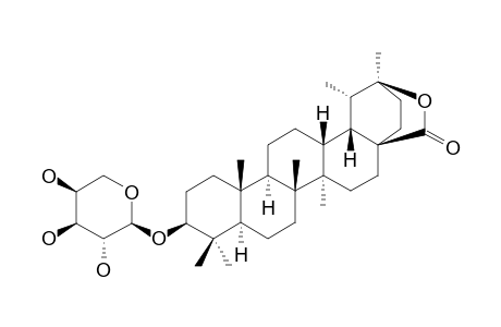 3-BETA-[(ALPHA-L-ARABINOPYRANOSYL)-OXY]-20-BETA-HYDROXYURSAN-28-OIC_ACID_DELTA_LACTONE