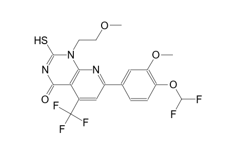 pyrido[2,3-d]pyrimidin-4(1H)-one, 7-[4-(difluoromethoxy)-3-methoxyphenyl]-2-mercapto-1-(2-methoxyethyl)-5-(trifluoromethyl)-