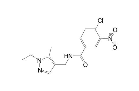 4-chloro-N-[(1-ethyl-5-methyl-1H-pyrazol-4-yl)methyl]-3-nitrobenzamide