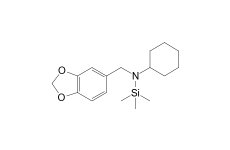N-Cyclohexyl-piperonylamine TMS