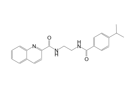 2-quinolinecarboxamide, N-[2-[[4-(1-methylethyl)benzoyl]amino]ethyl]-