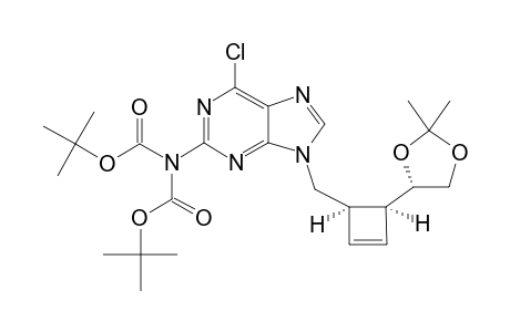 N,N-BIS-(TERT.-BUTOXYCARBONYL)-2-AMINO-6-CHLORO-9-[[(1R,4S)-4-[(4S)-2,2-DIMETHYL-1,3-DIOXOLAN-4-YL]-CYCLOBUT-2-EN-1-YL]-METHYL]-PUREIN