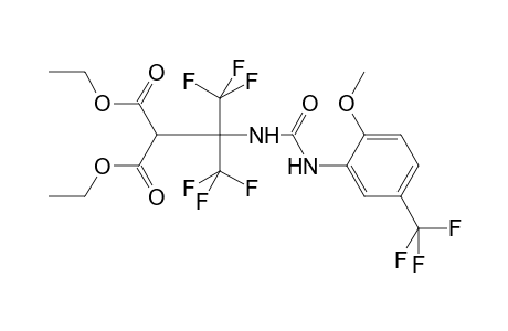 1,3-Diethyl 2-[1,1,1,3,3,3-hexafluoro-2-({[2-methoxy-5-(trifluoromethyl)phenyl]carbamoyl}amino)propan-2-yl]propanedioate