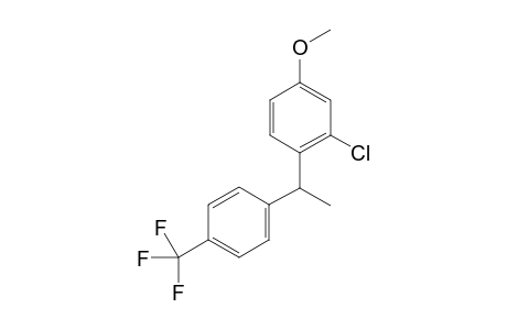 2-chloro-4-methoxy-1-(1-(4-(trifluoromethyl)phenyl)ethyl)benzene