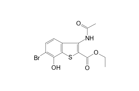 Ethyl 3-(acetylamino)-6-bromo-7-hydroxy-1-benzothiophene-2-carboxylate