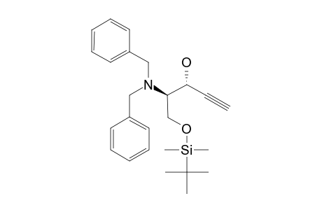 (2S,3R)-1-(TERT.-BUTYLDIMETHYLSILYLOXY)-2-(DIBENZYLAMINO)-PENT-4-YN-3-OL