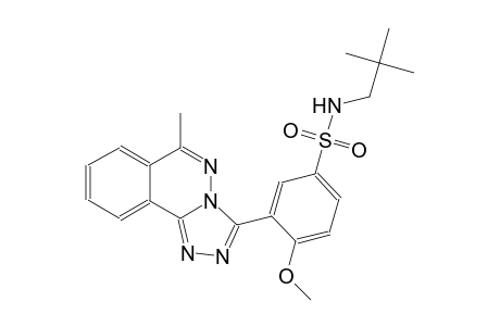 4-methoxy-3-(6-methyl[1,2,4]triazolo[3,4-a]phthalazin-3-yl)-N-neopentylbenzenesulfonamide