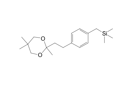 Trimethyl(4-(2-(2,5,5-trimethyl-1,3-dioxan-2-yl)ethyl)benzyl)silane