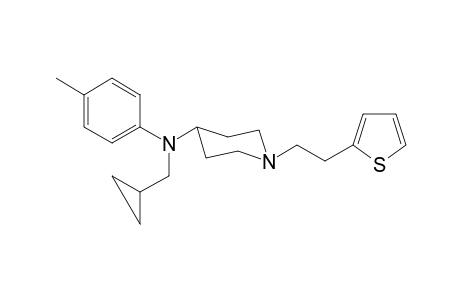 N-(Cyclopropylmethyl)-N-4-methylphenyl-1-[2-(thiophen-2-yl)ethyl]piperidin-4-amine