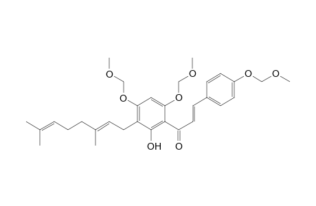 (E)-1-[3-[(2E)-3,7-dimethylocta-2,6-dienyl]-2-hydroxy-4,6-bis(methoxymethoxy)phenyl]-3-[4-(methoxymethoxy)phenyl]-2-propen-1-one