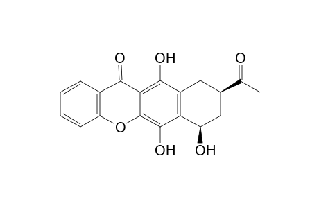 cis-9-Acetyl-6,7,11-trihydroxy-12-oxoxantho[2,3-g]tetralin