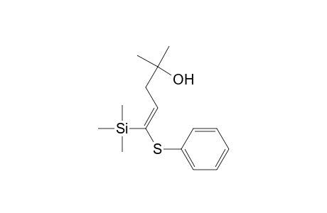 4-(Hydroxy)-4-methyl-1-(phenylthio)-1-(trimethylsilyl)-1-pentene