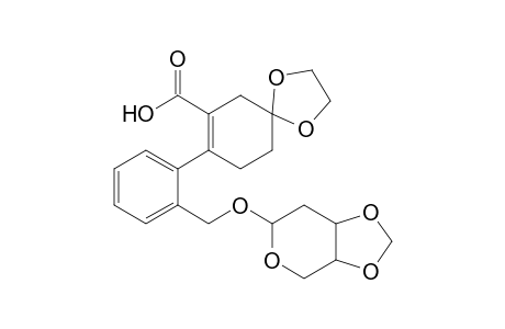 1-(4',5'-Methylenedioxy-2'-tetrahydropyranyloxymethyl)phenyl-2-(carboxy)-4,4-ethylenedioxy-1-cyclohexene
