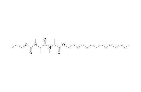 Alanylalanine, N,N'-dimethyl-N'-propoxycarbonyl-, tetradecyl ester