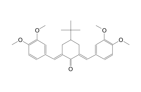 (2E,6E)-4-tert-butyl-2,6-bis(3,4-dimethoxybenzylidene)cyclohexanone