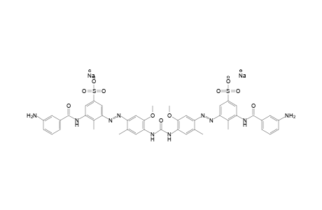 Benzenesulfonic acid, 3,3'-[carbonylbis[imino(5-methoxy-2-methyl-4,1-phenylene)azo]]bis[5-[(3-aminobenzoyl)amino]-4-methyl-, disodium salt