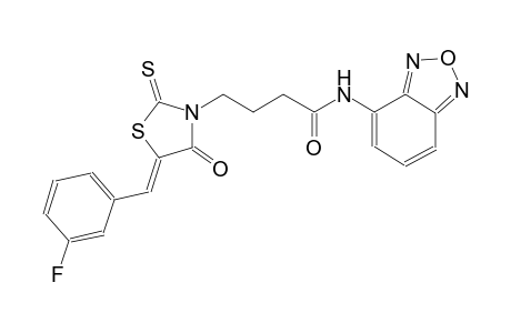 3-thiazolidinebutanamide, N-(2,1,3-benzoxadiazol-4-yl)-5-[(3-fluorophenyl)methylene]-4-oxo-2-thioxo-, (5Z)-