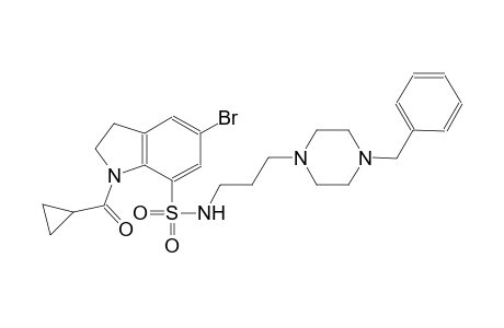 N-[3-(4-benzyl-1-piperazinyl)propyl]-5-bromo-1-(cyclopropylcarbonyl)-7-indolinesulfonamide