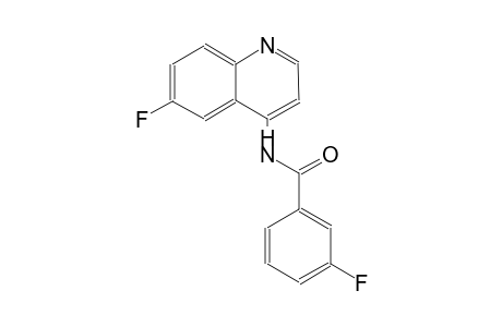 benzamide, 3-fluoro-N-(6-fluoro-4-quinolinyl)-